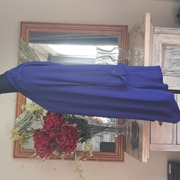 Style & Co Large Sweater Wrap in Royal Blue - Picture 2 of 4